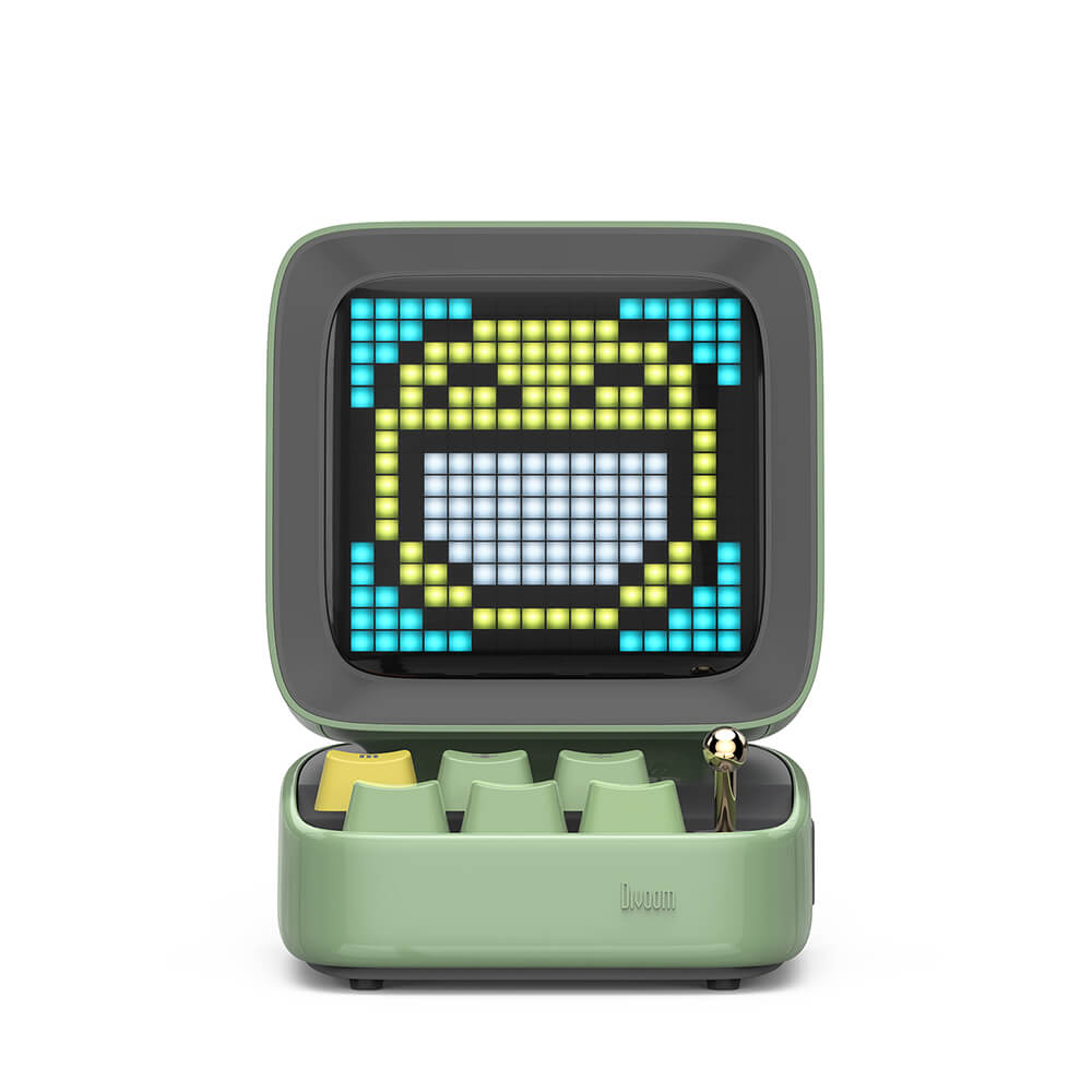 Dark Sea Green DIY Pixel Art Speaker Wireless LED Microphone