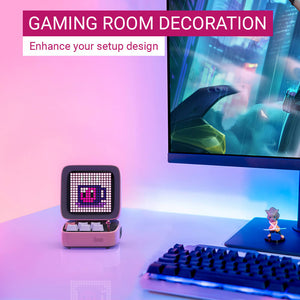 DIY Pixel Art Speaker Wireless LED Microphone Gaming Room Decoration