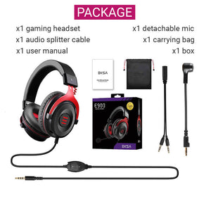 Double Color Gaming Headset Microphone Stereo 3.5mm Jack Package