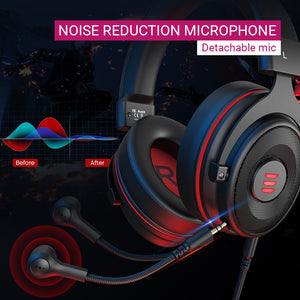 Double Color Gaming Headset Noise Reduction Microphone Stereo 3.5mm Jack