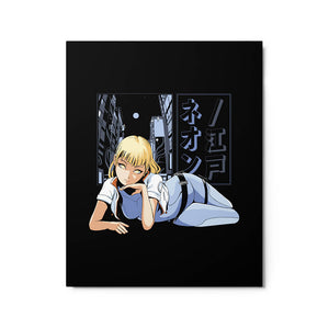 Futuristic Blonde Hair Anime Girl Metal Poster 16*20"