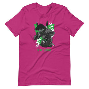 Gaming Shirt - Beat Them All - Cyberpunk Style Character - Green - Alternative - Berry - Dubsnatch