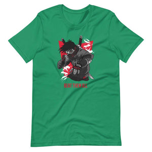 Gaming Shirt - Beat Them All - Cyberpunk Style Character - Red - Alternative - Kelly - Dubsnatch