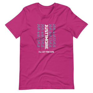 Gaming Shirt - Just 1 More I'll Let You Win - Cyberpunk Glitch Style - Berry - Dubsnatch