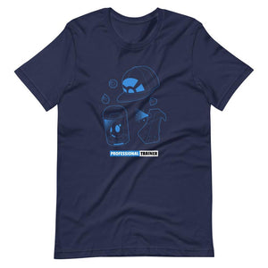 Gaming T-Shirt - Professional Trainer - Monsters Catching Items - Blue - Navy - Dubsnatch