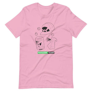 Gaming T-Shirt - Professional Trainer - Monsters Catching Items - Green - Alternative - Lilac - Dubsnatch