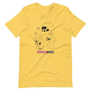 Gaming T-Shirt - Professional Trainer - Monsters Catching Items - Neon Purple - Alternative - Yellow - Dubsnatch