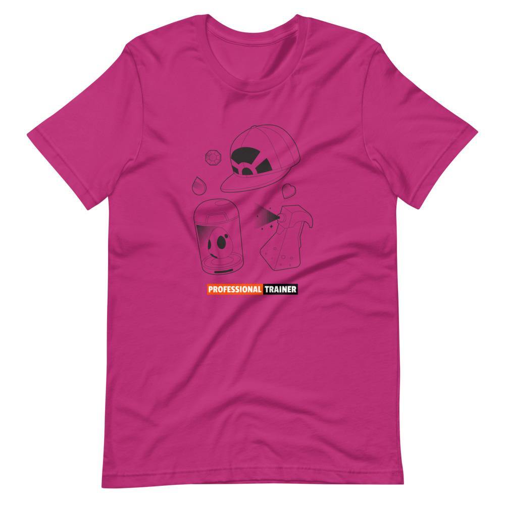 Gaming T-Shirt - Professional Trainer - Monsters Catching Items - Orange - Alternative - Berry - Dubsnatch