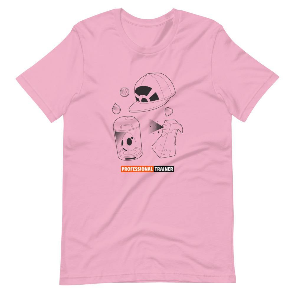 Gaming T-Shirt - Professional Trainer - Monsters Catching Items - Orange - Alternative - Lilac - Dubsnatch