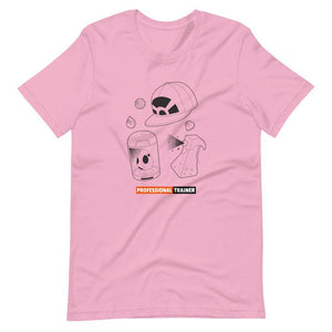 Gaming T-Shirt - Professional Trainer - Monsters Catching Items - Orange - Alternative - Lilac - Dubsnatch