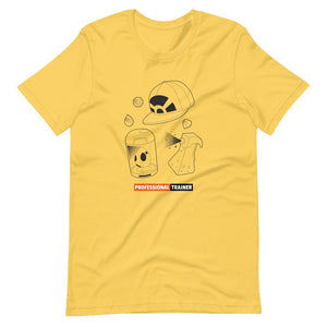 Gaming T-Shirt - Professional Trainer - Monsters Catching Items - Orange - Alternative - Yellow - Dubsnatch