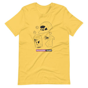 Gaming T-Shirt - Professional Trainer - Monsters Catching Items - Purple - Alternative - Yellow - Dubsnatch