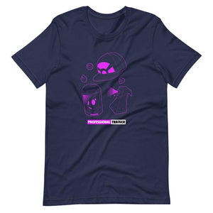 Gaming T-Shirt - Professional Trainer - Monsters Catching Items - Purple - Navy - Dubsnatch