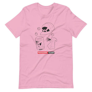 Gaming T-Shirt - Professional Trainer - Monsters Catching Items - Red - Alternative - Lilac - Dubsnatch