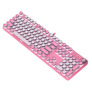 Girl Mechanical Keyboard Blue Switch White Backlight