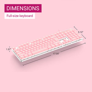 Girly Aluminum Keyboard Anti-Ghosting Backlight Dimensions