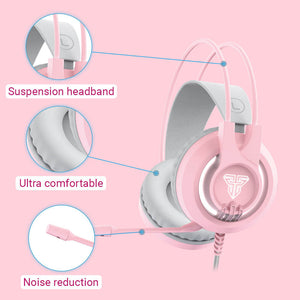 Girly Headset Noise Canceling Microphone LED Jack Features