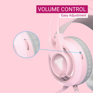 Girly Headset Noise Canceling Microphone LED Jack Volume Control
