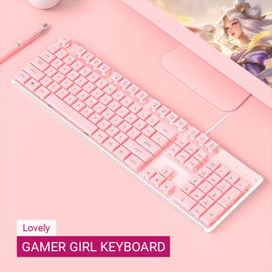 Girly Keyboard Backlight Numeric Keys USB Gamer Girl