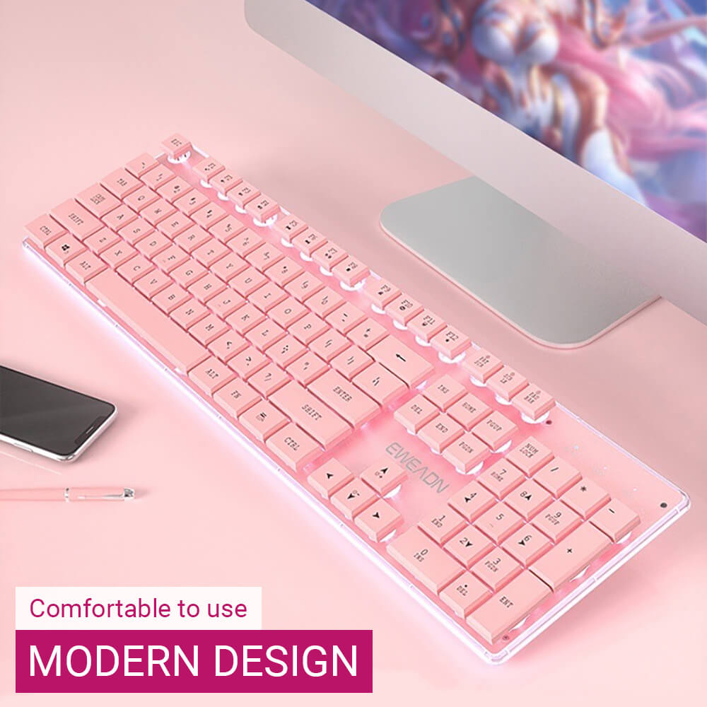 Girly Keyboard Backlight Numeric Keys USB Modern Design
