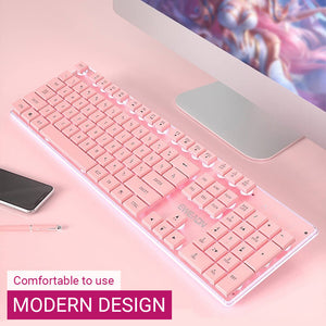 Girly Keyboard Backlight Numeric Keys USB Modern Design
