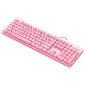Girly Metal Keyboard Pink Backlight Silent Key