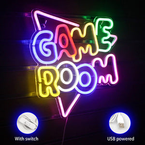 Glowing Game Room Neon Sign LED Light Features