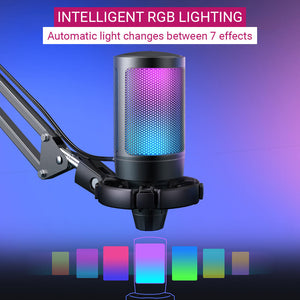 Gradient Intelligent RGB Lighting Cardioid Microphone Pop Filter Arm Stand