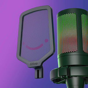 Gradient RGB Cardioid Microphone Detachable Pop Filter Tripod USB
