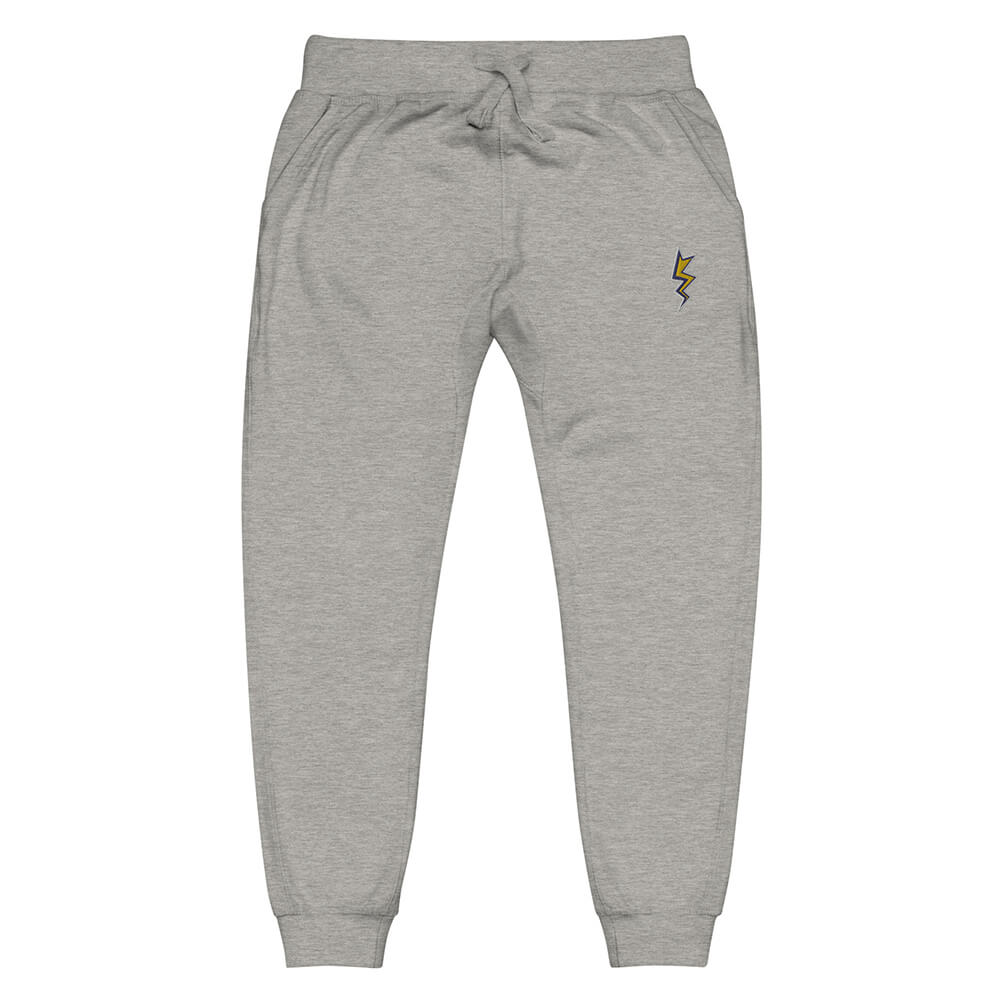 Gray Dubsnatch Fam Lightning Sweatpants Full Front View