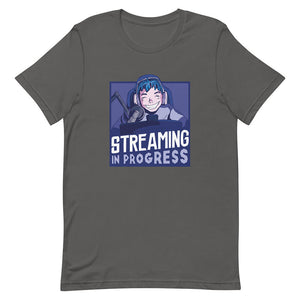 Gray Happy Blue Hair Game Streamer Shirt Live Broadcast