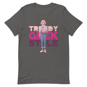 Gray Trendy Geek Style Shirt Urban Modern Girl