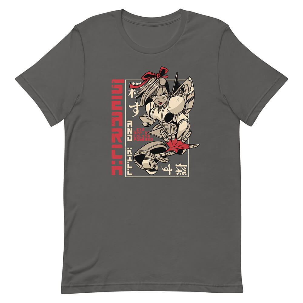 Gray Unstable Cyberpunk Lolita Android Tee Machine Evolution