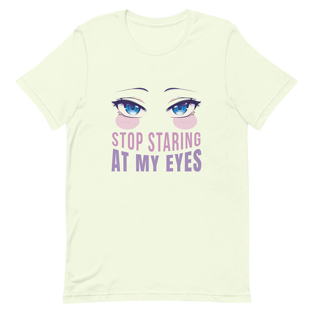 Green Beautiful Staring Blue Eyes Shirt Y2k Girl Style