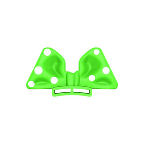 Green Detachable Ribbon Bow Polka Dot Headphones Attachment