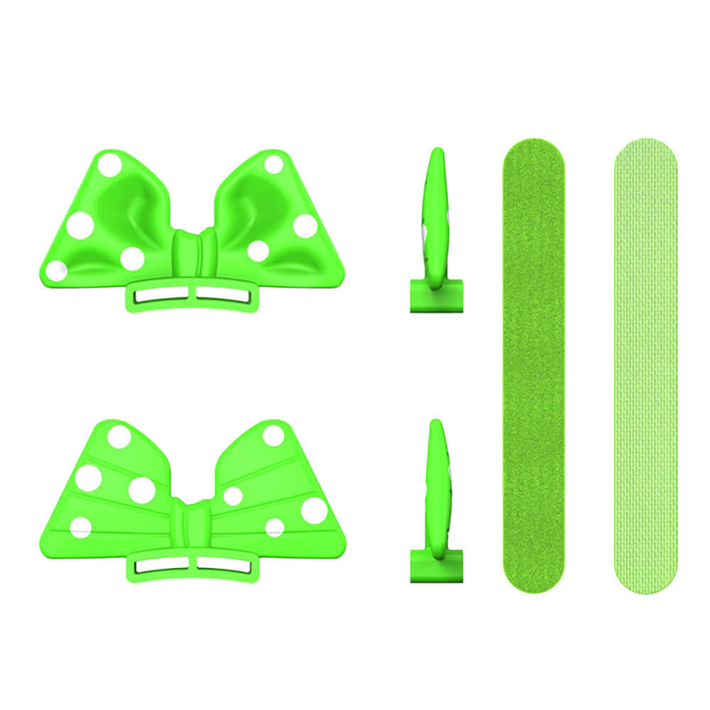 Green Detachable Ribbon Bow Polka Dot Headphones Attachment