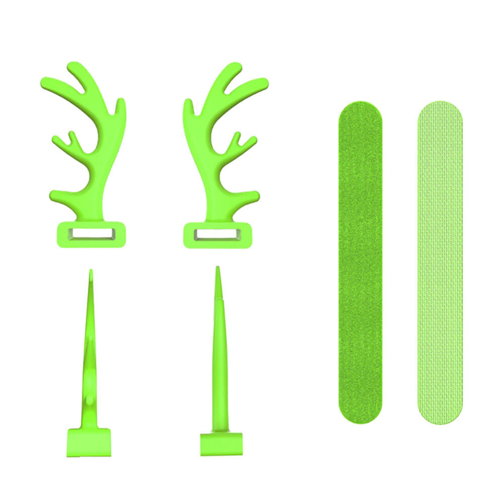Green Removable Pair Deer Antler Headphones Attachment Set