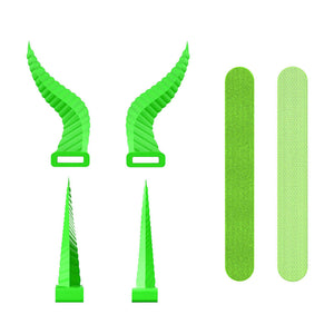 Green Removable Pair Devil Horn Headphones Attachment Set