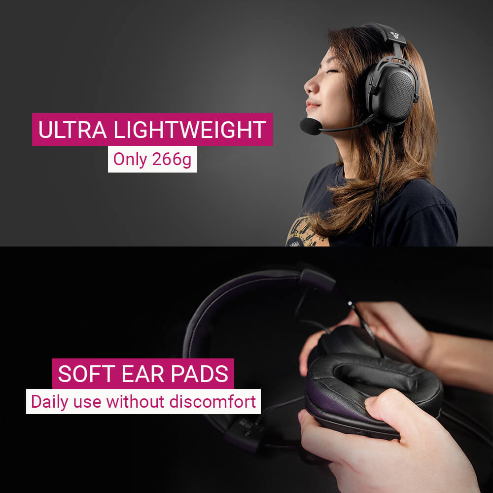 HiFi Black Aluminum Headset Mic Over-Ear 3.5mm Jack Additional Features