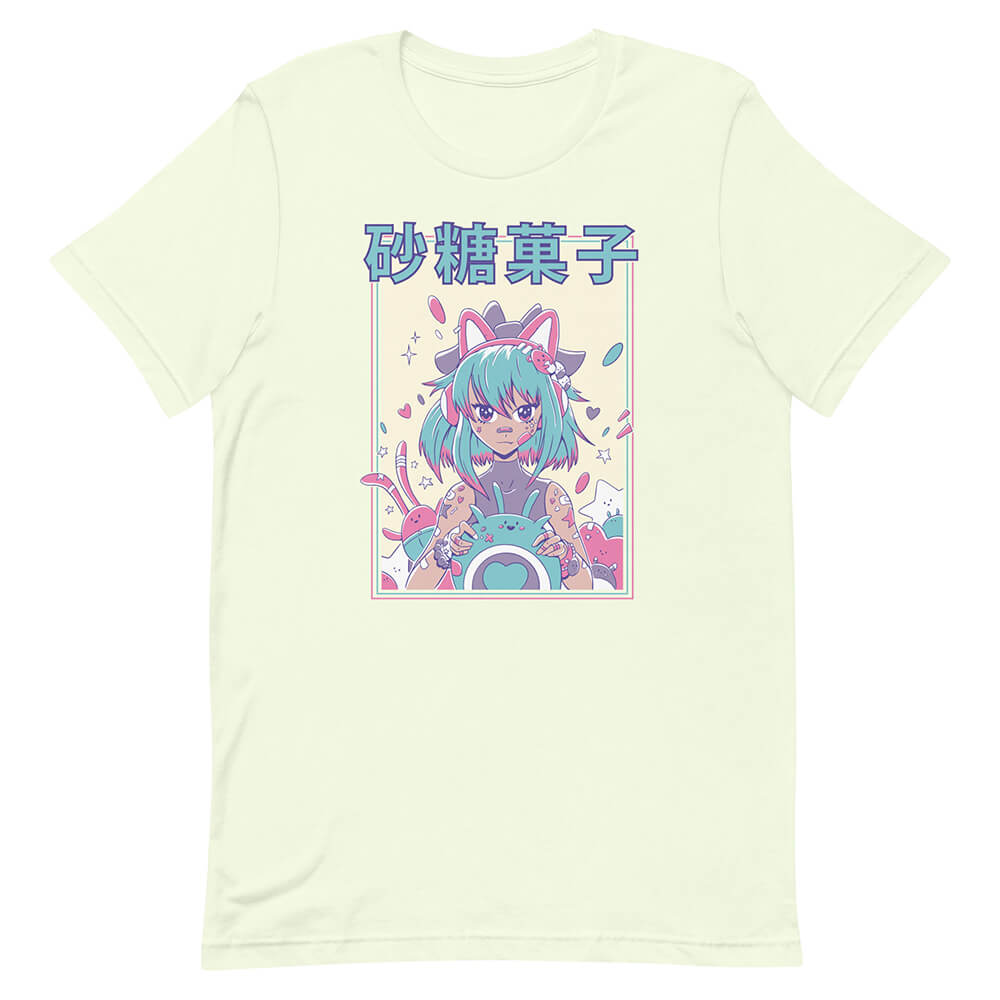 Honey Dew Happy Anime Girl Shirt Kitty Headphones Nose Plaster