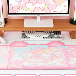 Large Adorable Pink Pet Mouse Pad Non-Slip Kawaii Desk