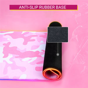 Large Camouflage Mouse Pad Anti-Slip Rubber Base LED