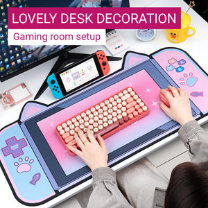 Large Emoji Face Mouse Pad Anti-Slip Gaming Room Setup