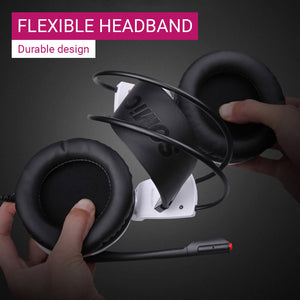 LED 7.1 Surround Sound Headset Microphone USB Deep Bass Flexible Headband