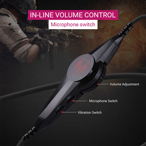 LED 7.1 Surround Sound Headset Microphone USB Deep Bass In-Line Volume Control
