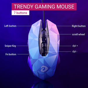 Low Poly Mouse Gaming RGB 10800 DPI 7 Buttons