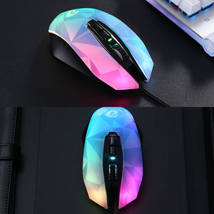 Low Poly Mouse Gaming RGB 10800 DPI Neon Lights
