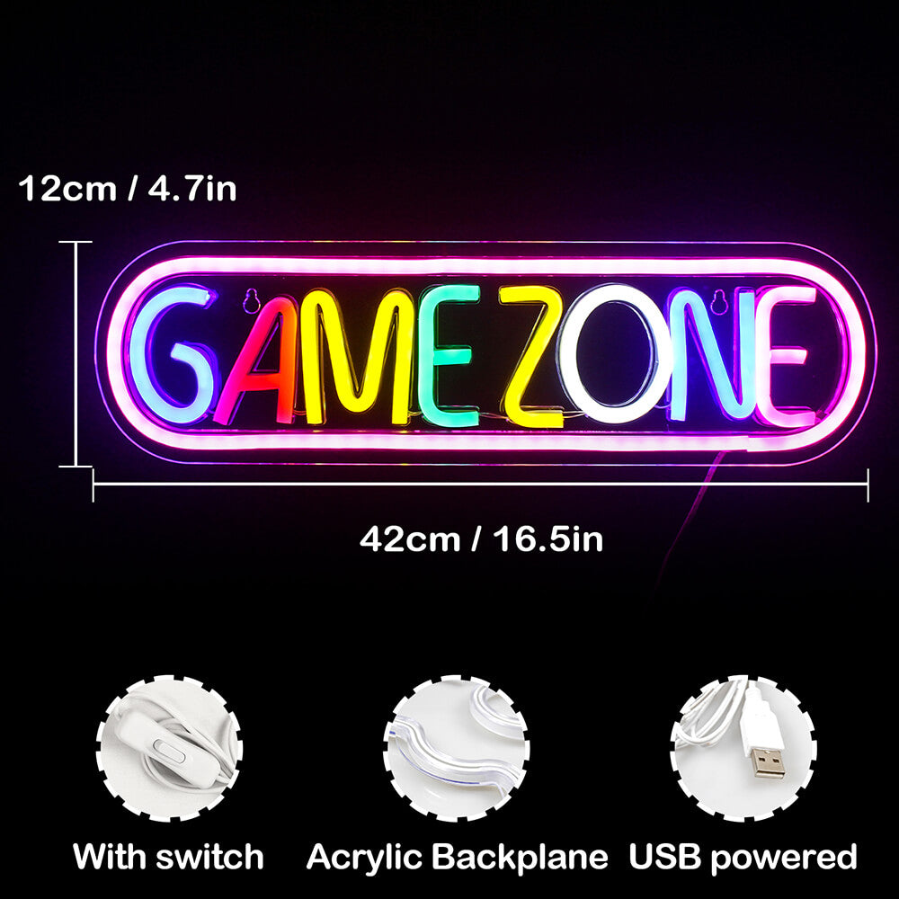 Game Zone Neon Sign | Neon Light Décor for Gaming Rooms Game Zone Neon Sign | Neon Light Décor for Gaming Rooms