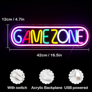 Luminous Game Zone Neon Sign LED Light Features