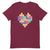 Maroon Colorful Heart Game Puzzle Block Shirt